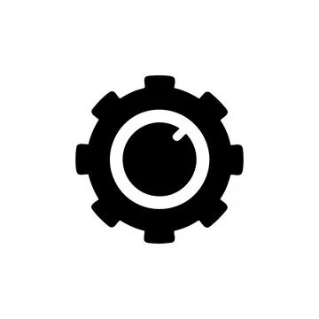 Black setting icon design Ilustración de archivo