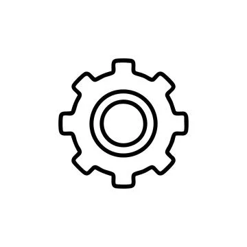 Black setting icon design Ilustración de archivo