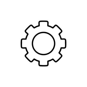 Black setting icon design Ilustración de archivo
