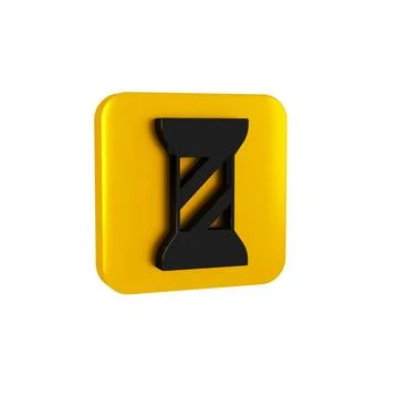 Black Sewing thread on spool icon isolated on transparent background. Yarn .. Stock Illustration