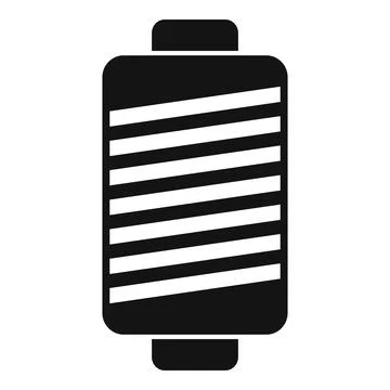Black sewing thread spool icon representing tailoring and dressmaking Stock Illustration