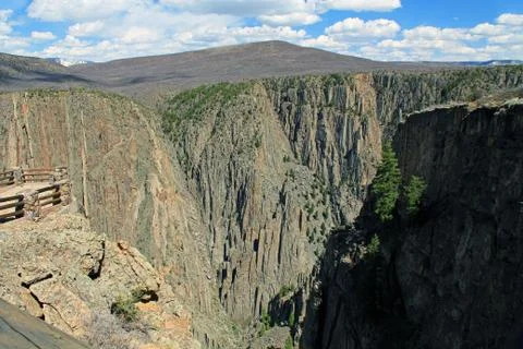 Black Shadow Copy Space in Black Canyon at Tomichi Point Stock Photos