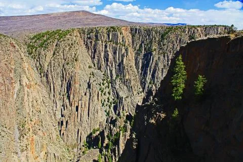 Black Shadow Copy Space in Black Canyon at Gunnison Point Stock Photos