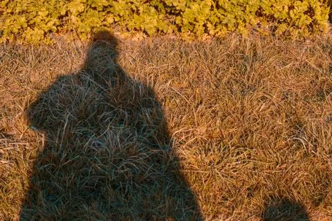 Black shadow of a man Stock Photos