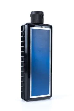 Black shampoo bottle Stock Photos