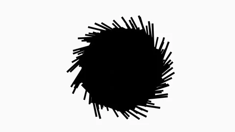 Black Shape Rotation Animation On White Background Stock Footage 324760861