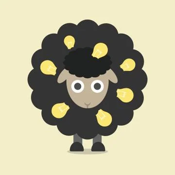 Black sheep Stock Illustration