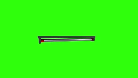 Black shelf isolated on green background Stock-Footage 306863320