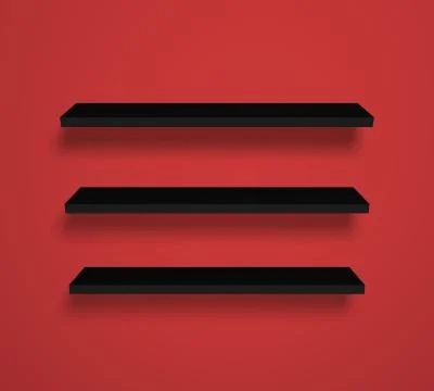 Black Shelves Stock Illustration
