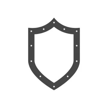 Black shield icon. Vector illustration. Stock Illustration