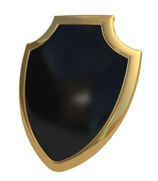 Black shield Stock Illustration