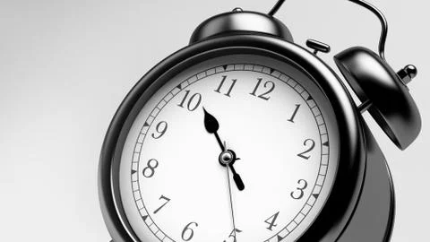 Black shiny clock . Stock Illustration