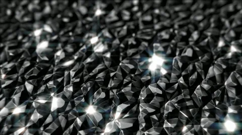 Black shiny crystals motion background seamless loop Stock Footage 68065604