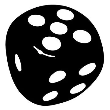 Black shiny cube. Icon in black in front of white background. Stock Illustration