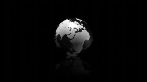 Black shiny globe Stock Footage 334934