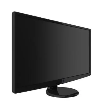 Black shiny lcd monitor with a matte screen Stock Illustration