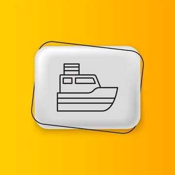 Black Ship line path of ship sea route with start point GPS and black line .. Stock Illustration