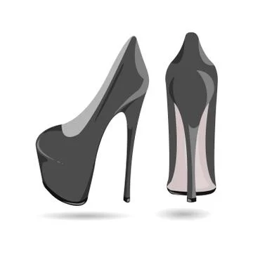 Black shoes Illustrazione stock