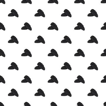 Black shoes seamless pattern on white background 스톡 일러스트