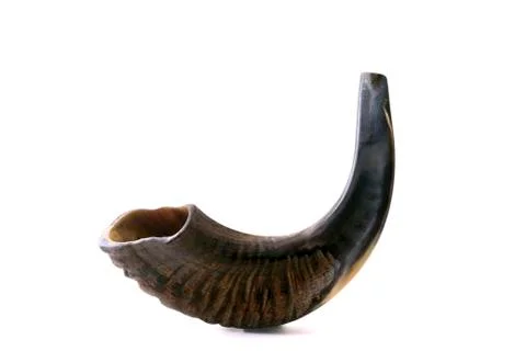 Black shofar Stock Photos