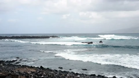 Black shore beach Stock Footage 208121385