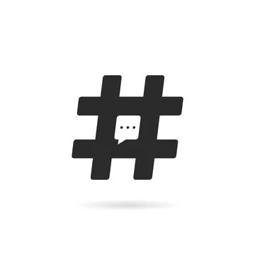 Black short message like hashtag Stock Illustration