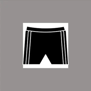 Black shorts isolated vector icon. simple element illustration from football  Stock Illustration