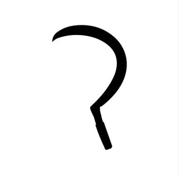 Black sickle icon Stock Illustration