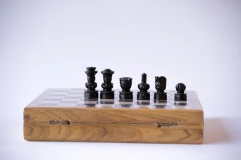 Black side of achess game Stock Photos