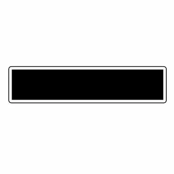 Black sign or warning pole Stock Illustration
