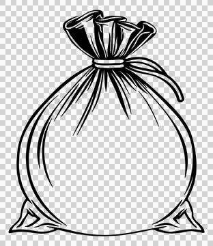 Black-silhouette-of-a-bag-without-background Stock Illustration