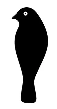 Black silhouette bird vector Stock Illustration