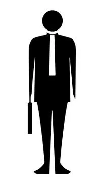 Black silhouette bussinesman vector Stock Illustration