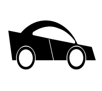 Black silhouette car vector Stock Illustration