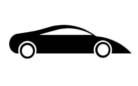Black silhouette car vector Stock Illustration