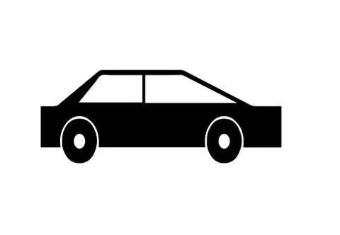 Black silhouette car vector Stock Illustration