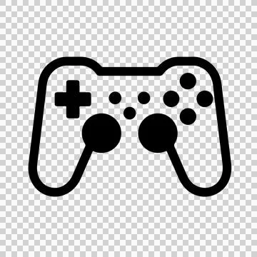 Black Silhouette Of A Classic Game Controller idle buttons Stock Illustration