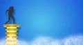 Black Silhouette Dancers with blue background, HD HD Footage