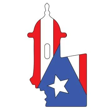 A black silhouette features a sentry box with a star shape on a rectangular e Stock Illustration