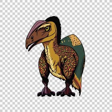 Black Silhouette Of Large Bird Standing beak wings animal Stockillustratie