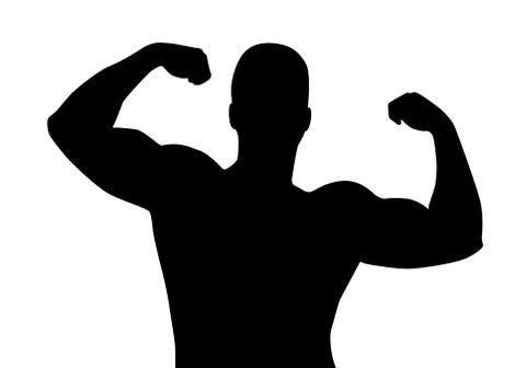Black silhouette man Stock Illustration