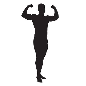Black silhouette man Stock Illustration