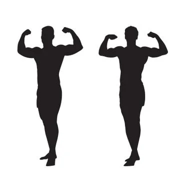 Black silhouette man Stock Illustration