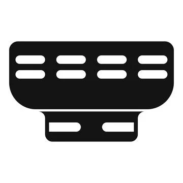 Black silhouette of a memory ram module Stock Illustration