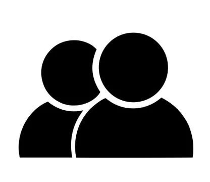 Black silhouette people vector - teamwork business concept Stock Illustration