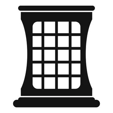 Black silhouette of a sewing thread spool icon Stock Illustration