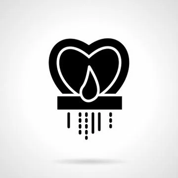 Black silhouette sky lantern vector icon Illustrazione stock