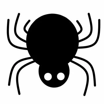 Black Silhouette of Spider Stock-Illustration