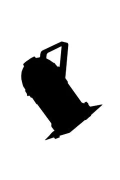 Black silhouette of a spotlight Stock Illustration