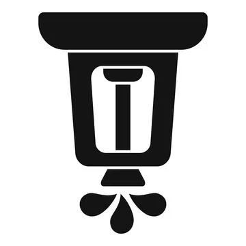 Black silhouette of a trash bin with garbage leakage, indicating spillage or Stock Illustration